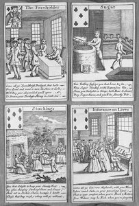 Playing Cards depicting current commercial ventures